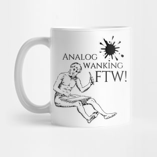 Analog wanking FTW! ancient greek design Mug